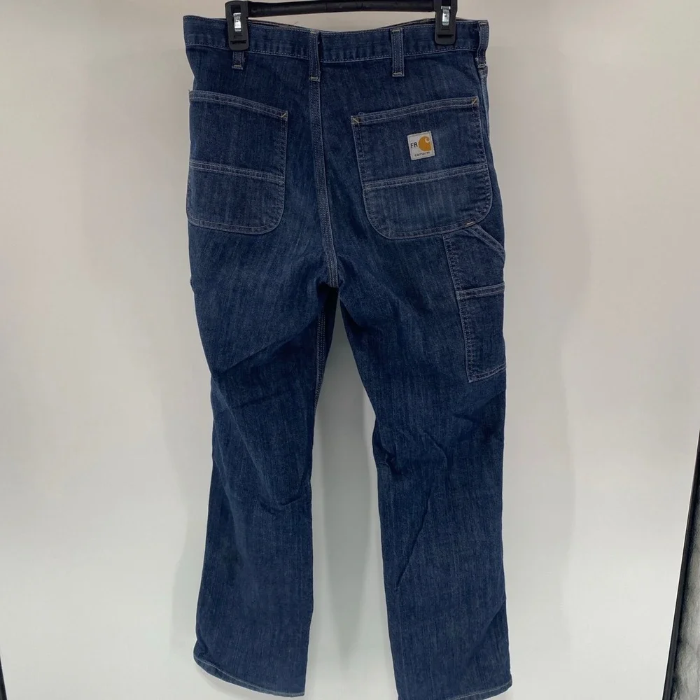 Carhartt FR Jeans Mens Tag 32x32 Fits 32x30.5 Dark Flame Resistant Work CAT 2